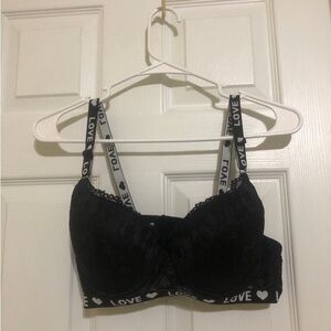 Lukasi Black Lace Underwire Push-Up Bra Size 38D